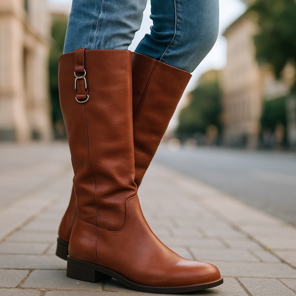 NWOT Banana Republic Women's cognac brown Leather Boots size 8 - Picture 11 of 11